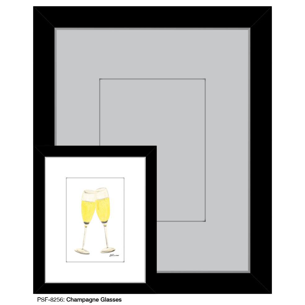 Champagne Glasses, Print (#8256) - Printed Canvas