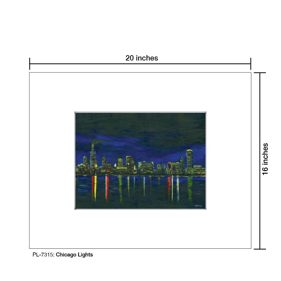 Chicago Lights, Print (#7315) - Printed Canvas