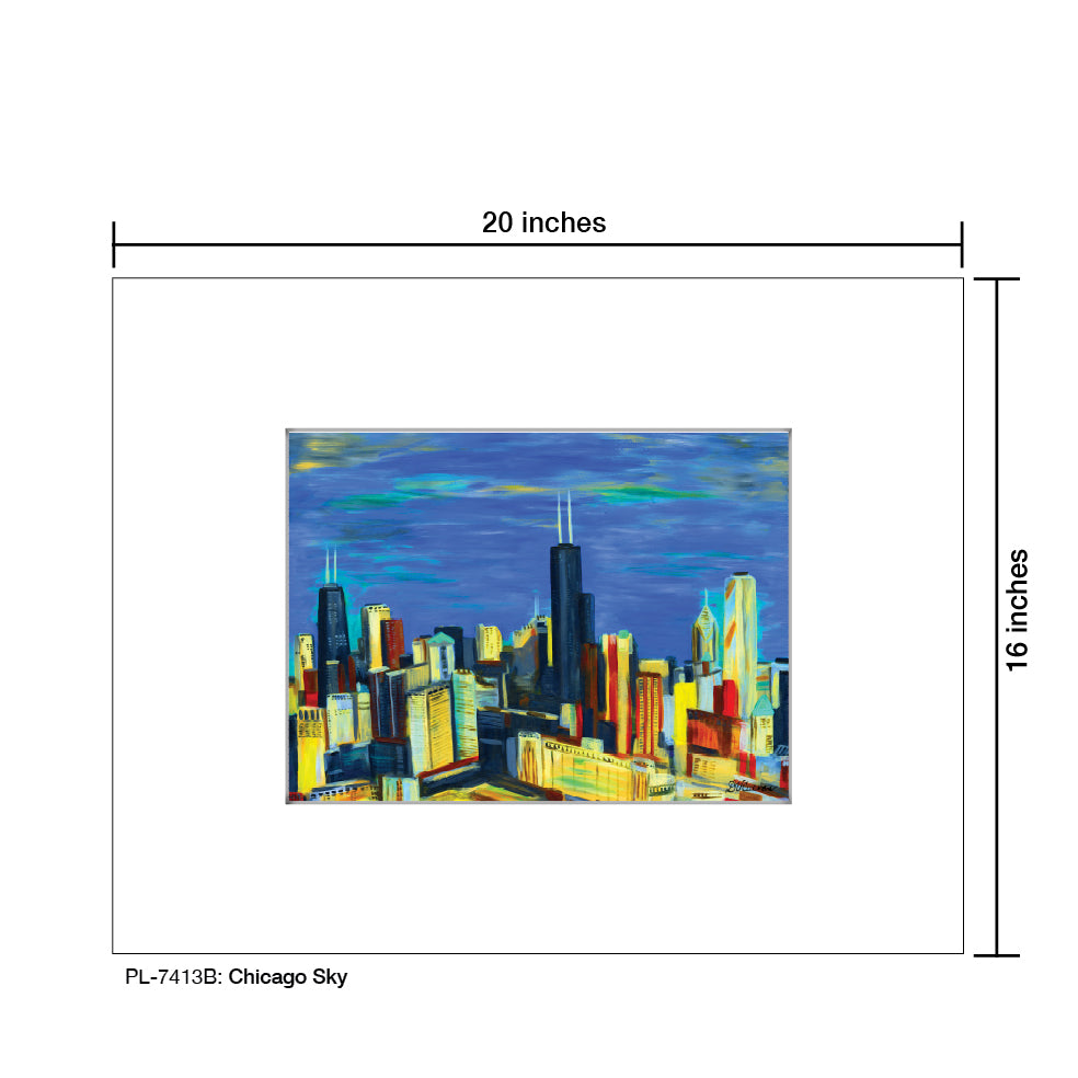 Chicago Sky, Print (#7413B) - Printed Canvas