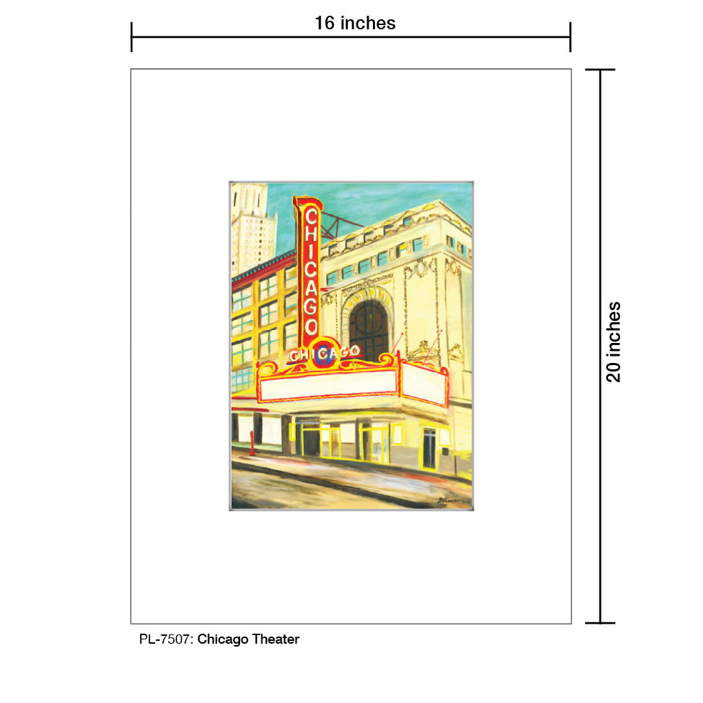 Chicago Theater, Print (#7507) - Printed Canvas