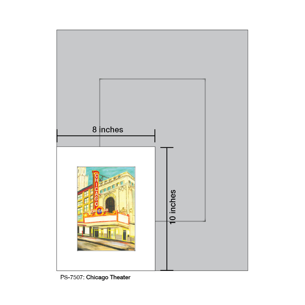 Chicago Theater, Print (#7507) - Printed Canvas