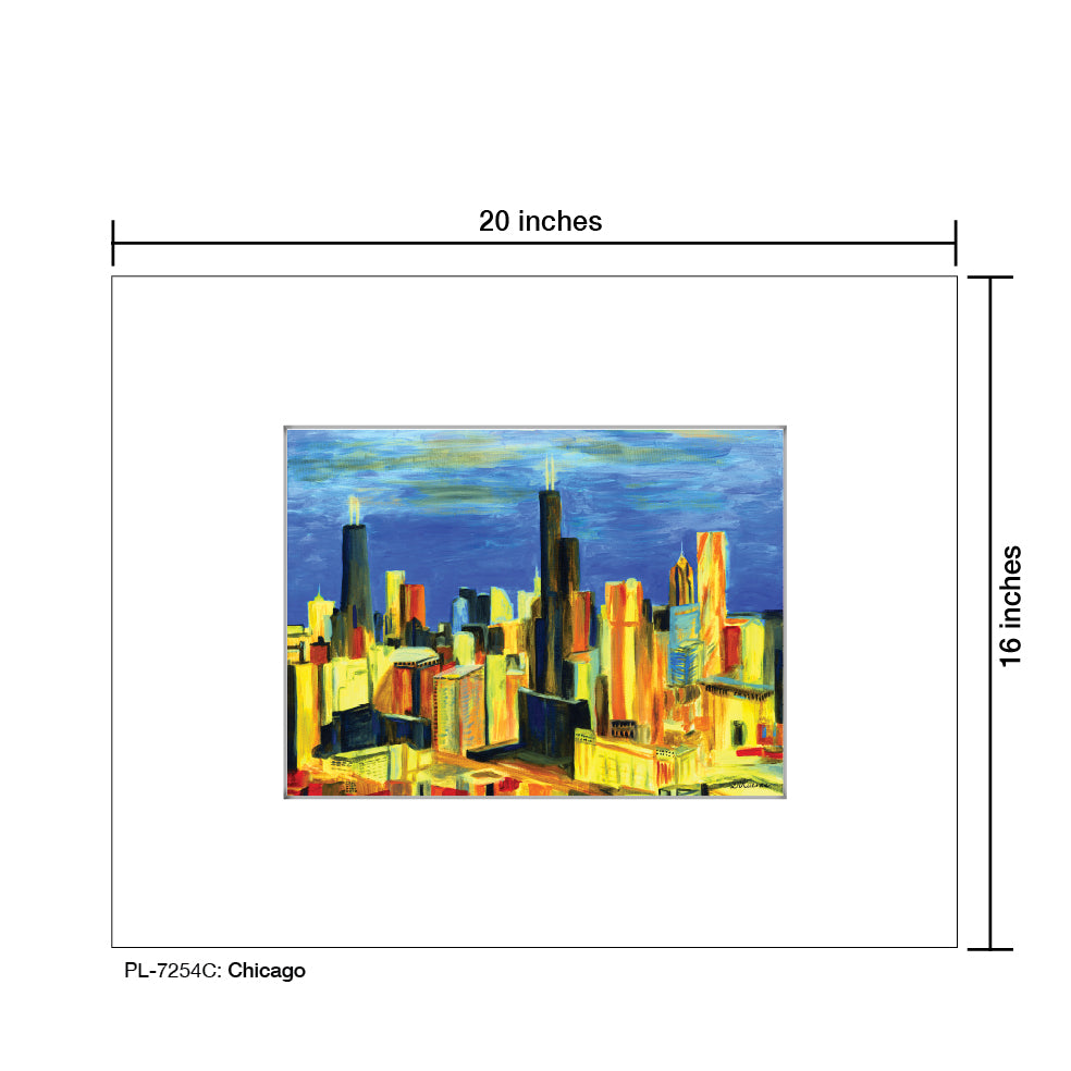 Chicago, Print (#7254C) - Printed Canvas