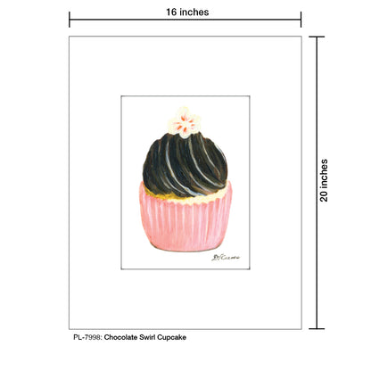 Chocolate Swirl Cupcake, Print (#7998) - Printed Canvas