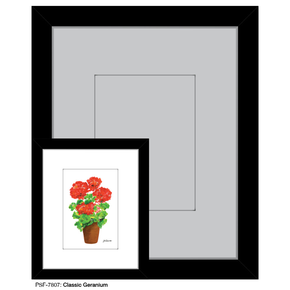 Classic Geranium, Print (#7807A), Print Matted, www.printedcanvas.com
