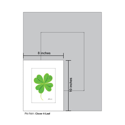 Clover 4-Leaf, Print (#7601) - Printed Canvas