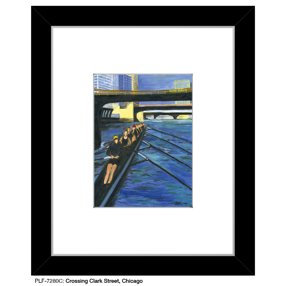 Crossing Clark Street, Chicago, Print (#7280C) - Printed Canvas