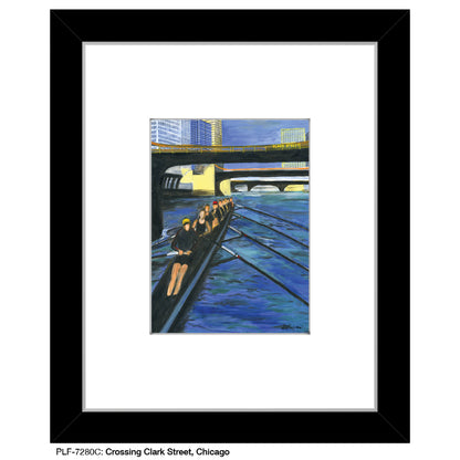 Crossing Clark Street, Chicago, Print (#7280C) - Printed Canvas
