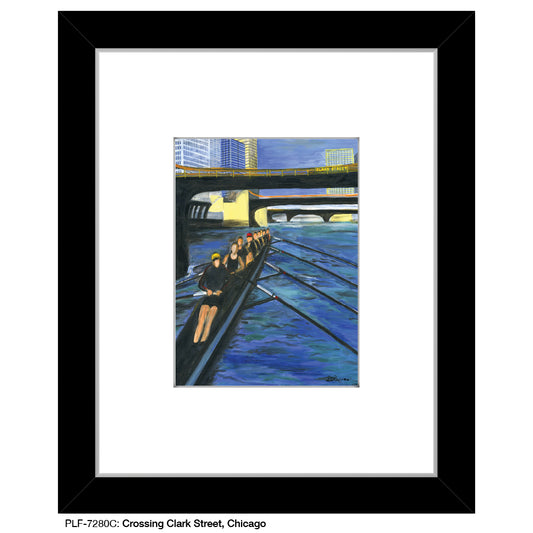 Crossing Clark Street, Chicago, Print (#7280C) - Printed Canvas
