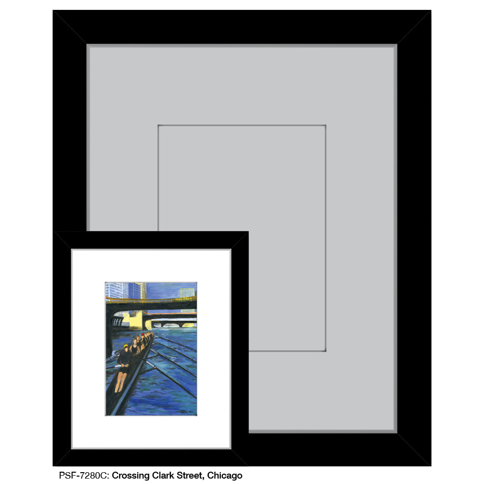 Crossing Clark Street, Chicago, Print (#7280C) - Printed Canvas