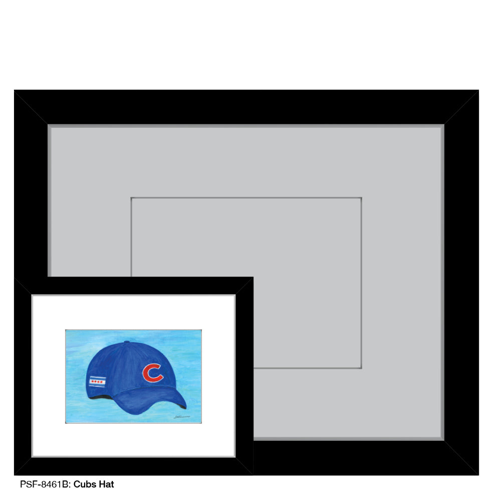 Cubs Hat, Print (#8461B), Print Matted, www.printedcanvas.com