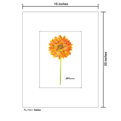 Dahlia, Print (#7341) - Printed Canvas