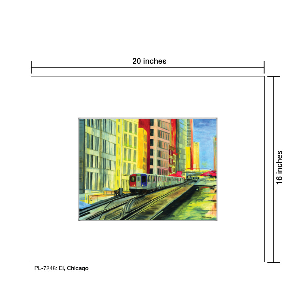 El, Chicago, Print (#7248) - Printed Canvas