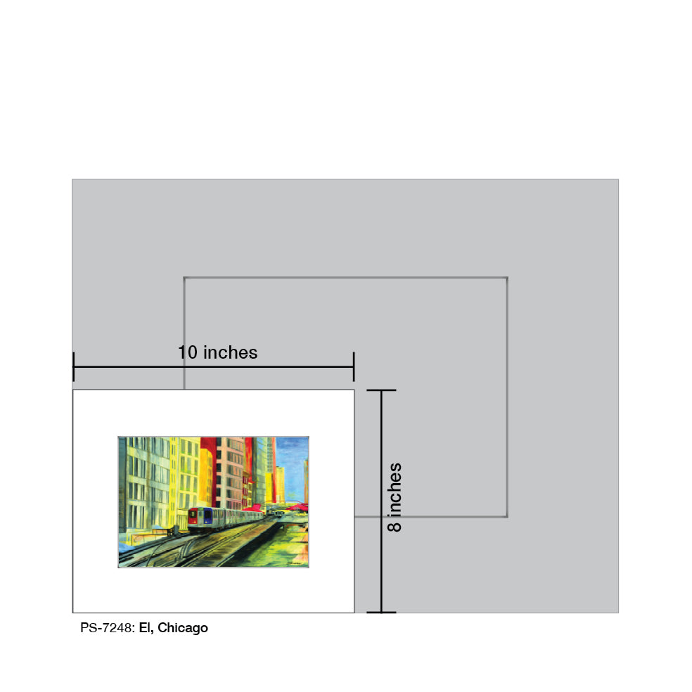 El, Chicago, Print (#7248) - Printed Canvas