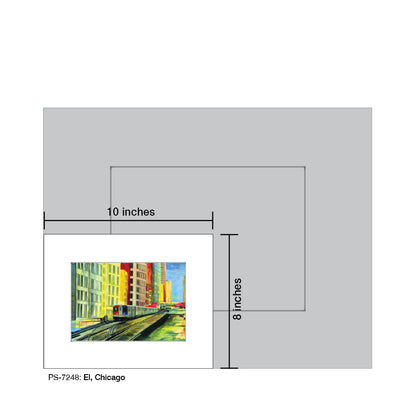 El, Chicago, Print (#7248) - Printed Canvas