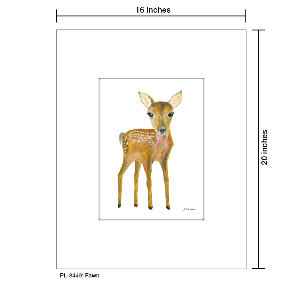 Fawn, Print (#8449A), Printe Matted, www.printedcanvas.com