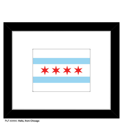 Hello, from Chicago, Print (#8399A) - Printed Canvas