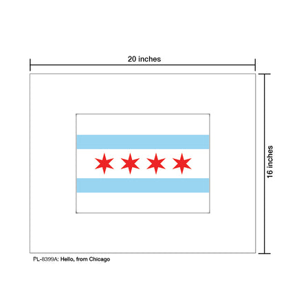 Hello, from Chicago, Print (#8399A) - Printed Canvas