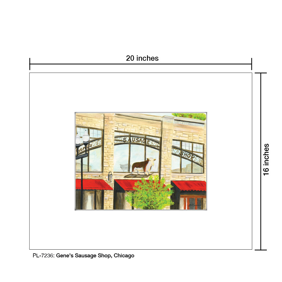 Gene's Sausage Shop, Chicago, Print (#7236) - Printed Canvas
