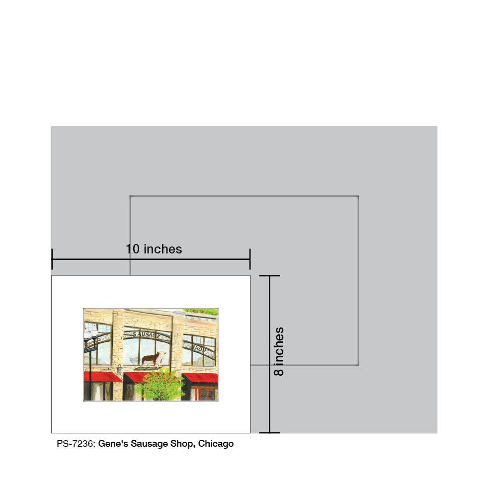 Gene's Sausage Shop, Chicago, Print (#7236) - Printed Canvas