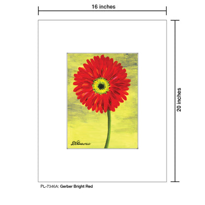 Gerber Bright Red 1, Print (#7346A) - Printed Canvas