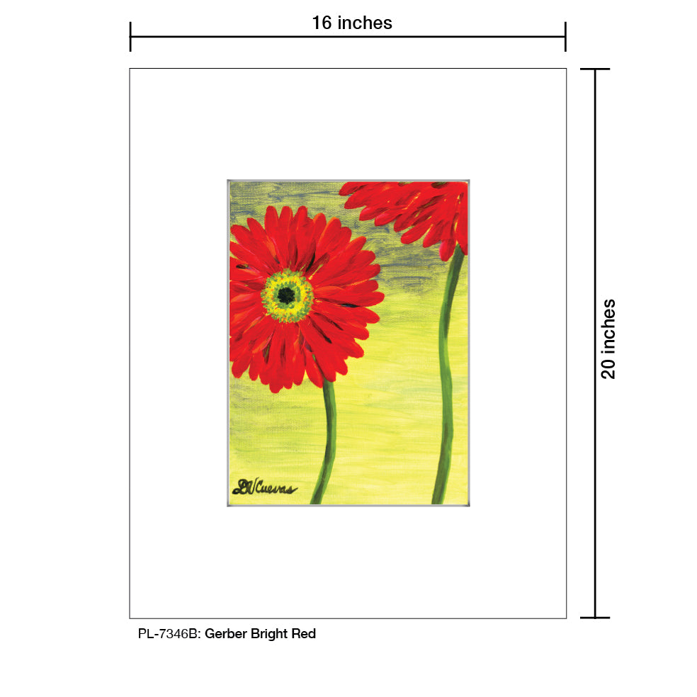 Gerber Bright Red 2, Print (#7346B) - Printed Canvas