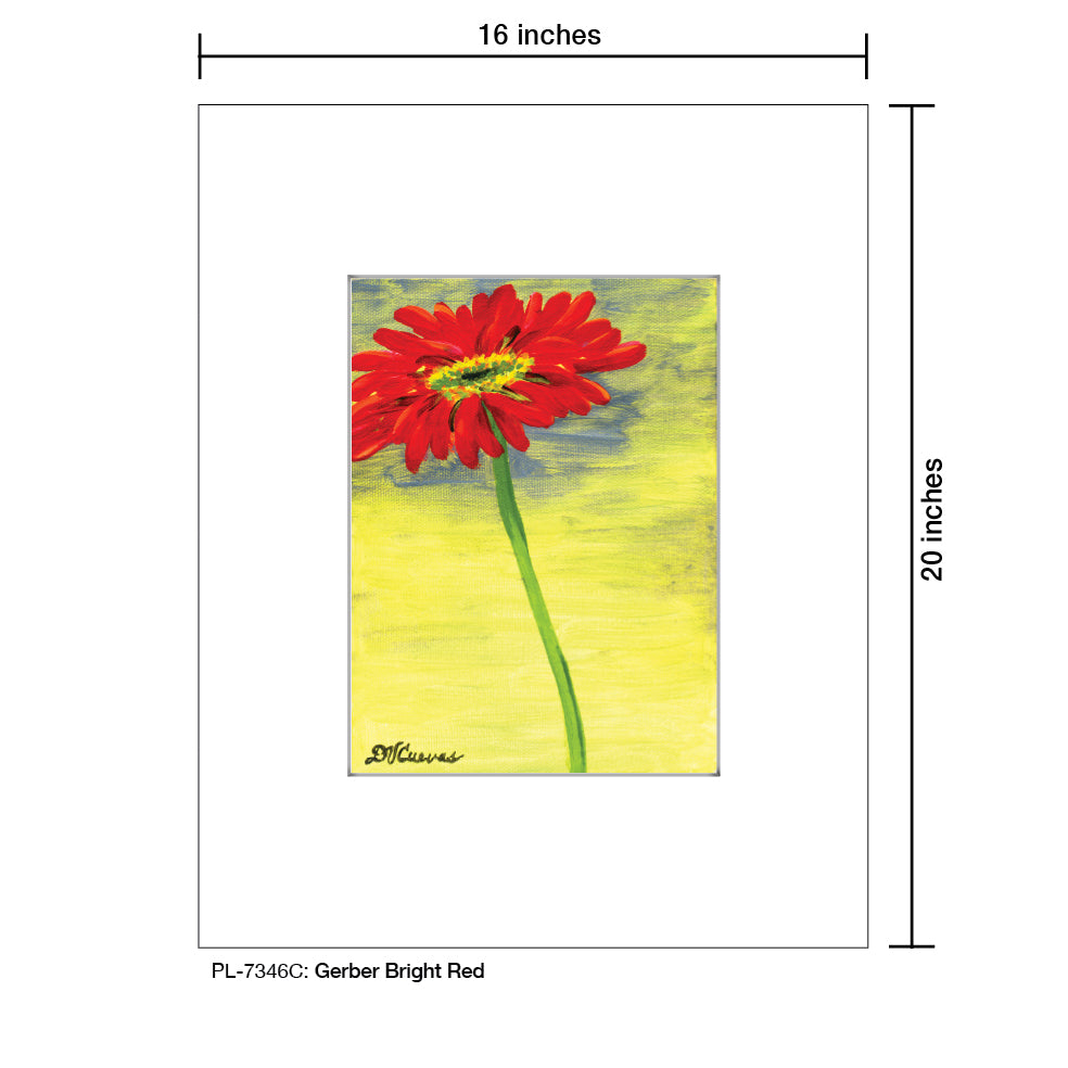 Gerber Bright Red 3, Print (#7346C) - Printed Canvas