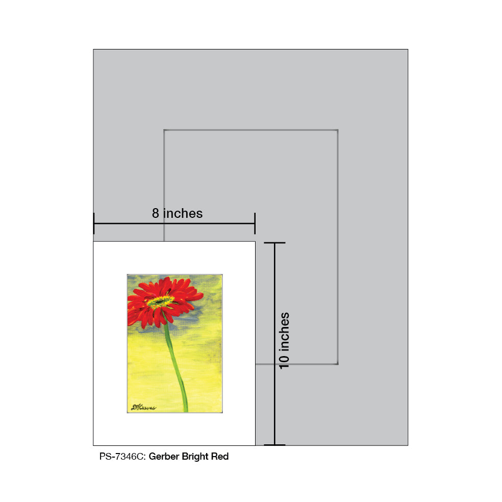 Gerber Bright Red 3, Print (#7346C) - Printed Canvas