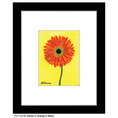 Gerber In Orange & Yellow, Print (#7347B) - Printed Canvas