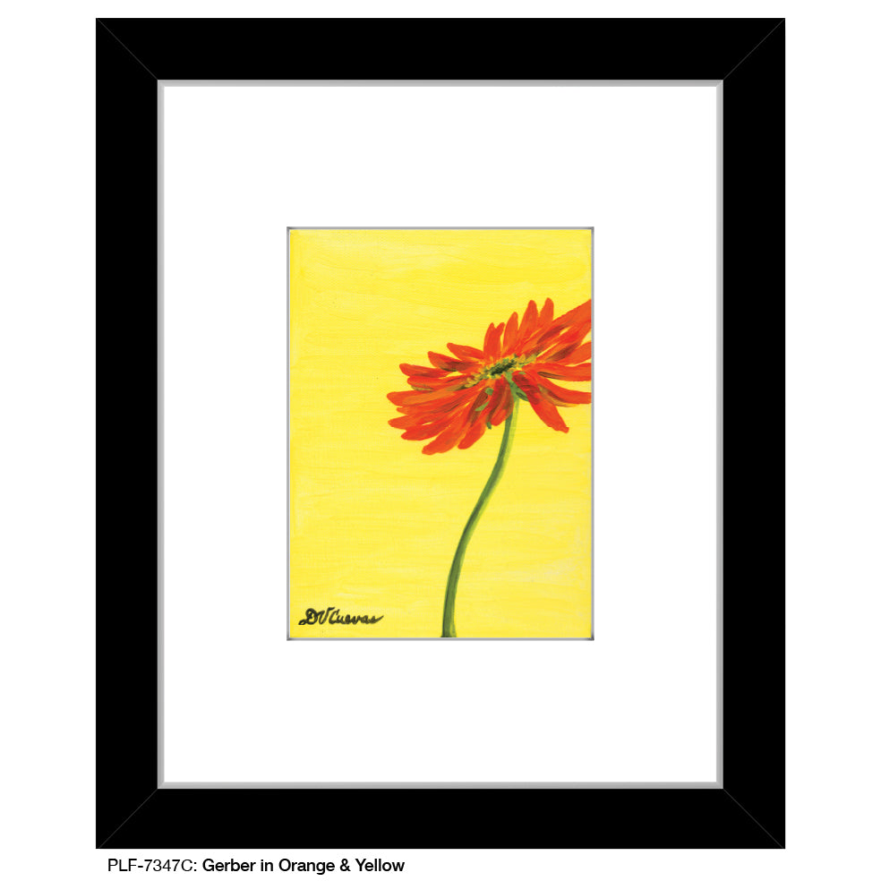 Gerber In Orange & Yellow, Print (#7347C) - Printed Canvas