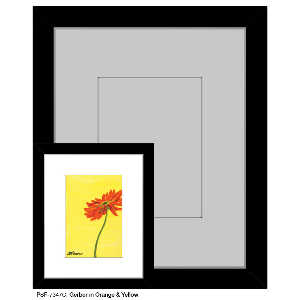 Gerber In Orange & Yellow, Print (#7347C) - Printed Canvas