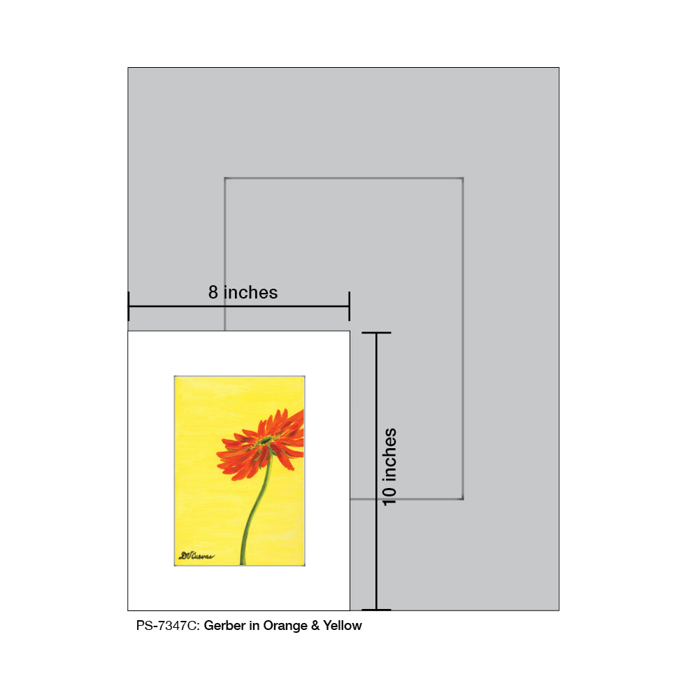 Gerber In Orange & Yellow, Print (#7347C) - Printed Canvas