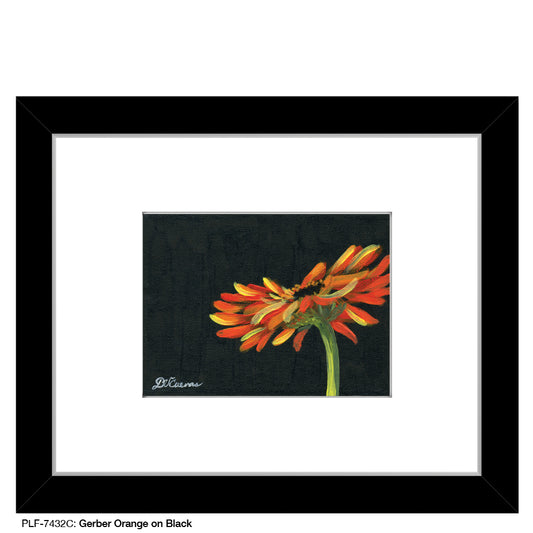 Gerber Orange On Black 3, Print (#7432C) - Printed Canvas