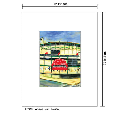 Wrigley Field, Chicago, Print (#7418F), Printe Matted, www.printedcanvas.com