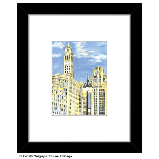 Wrigley & Tribune, Chicago, Print (#7508) - Printed Canvas