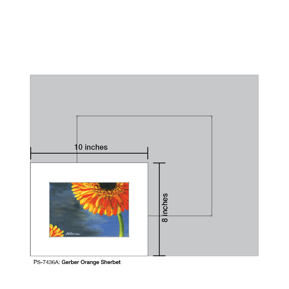 Gerber Orange Sherbet, Print (#7436A) - Printed Canvas