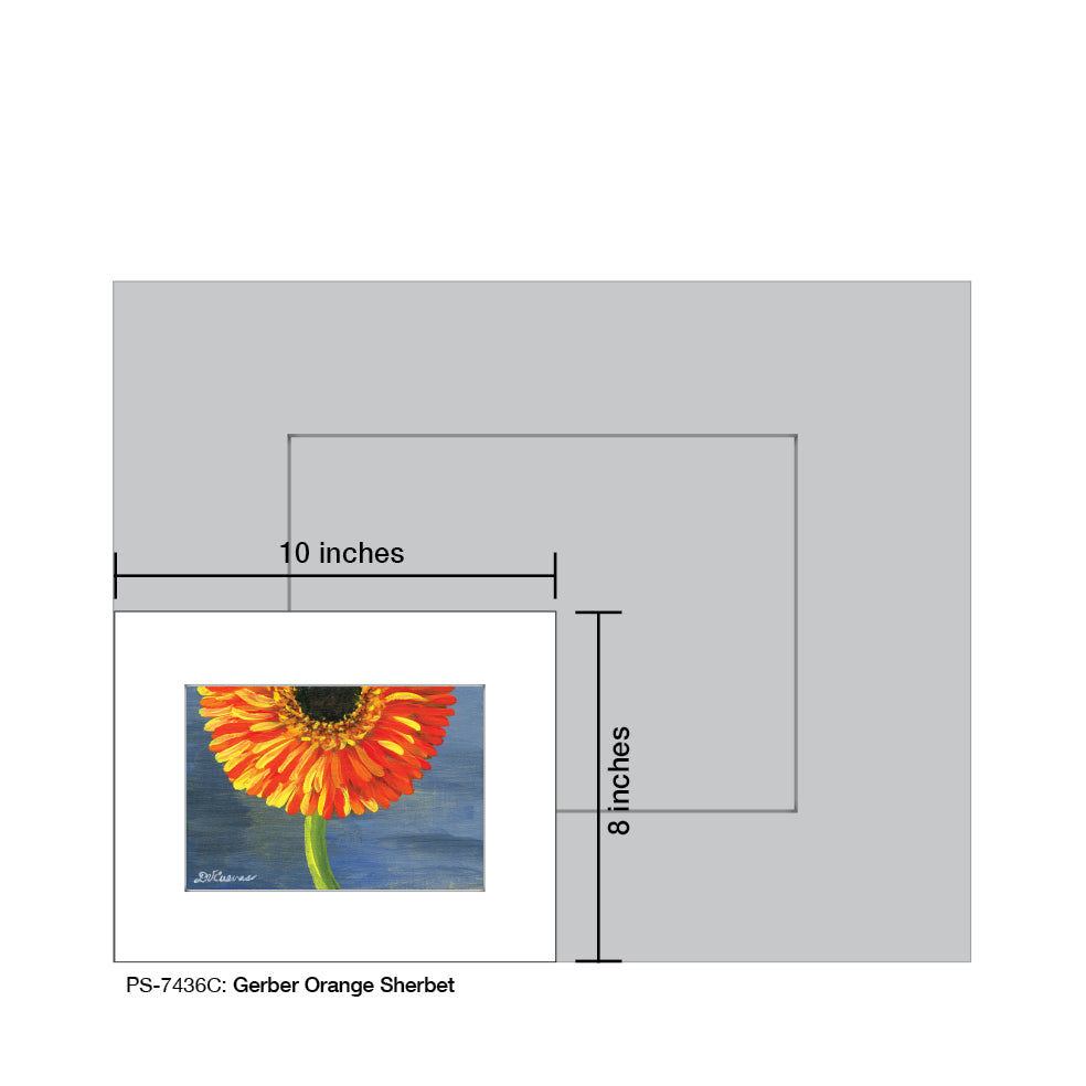 Gerber Orange Sherbet, Print (#7436C) - Printed Canvas