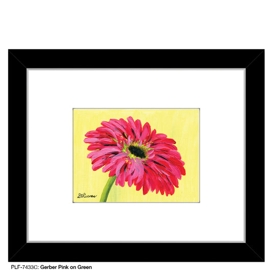 Gerber Pink on Green, Print (#7433C) - Printed Canvas