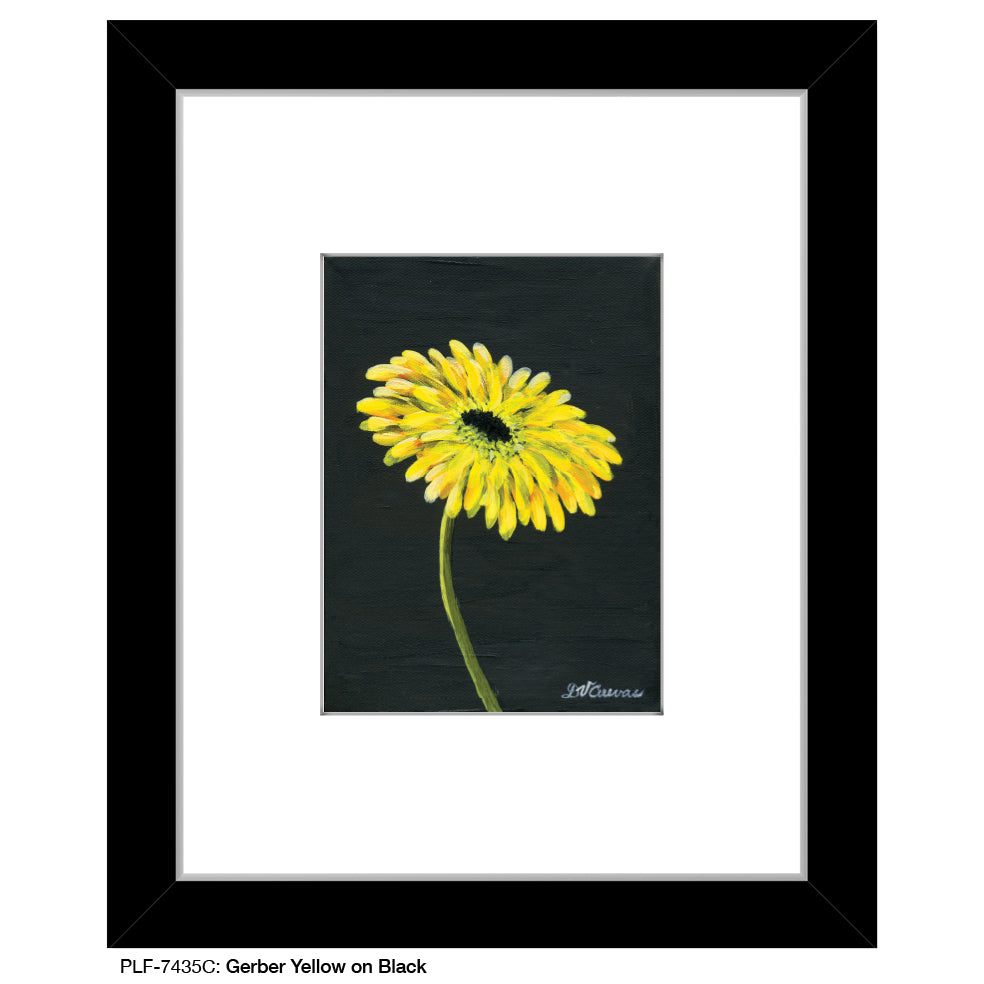 Gerber Yellow On Black 3, Print (#7435C) - Printed Canvas