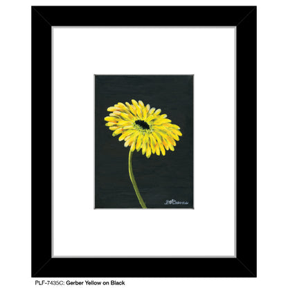 Gerber Yellow On Black 3, Print (#7435C) - Printed Canvas