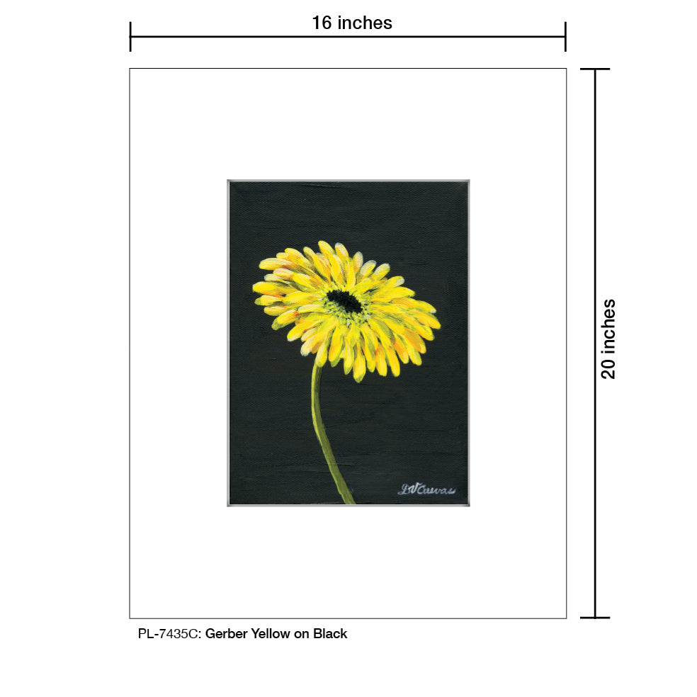 Gerber Yellow On Black 3, Print (#7435C) - Printed Canvas