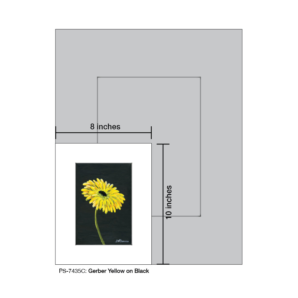 Gerber Yellow On Black 3, Print (#7435C) - Printed Canvas