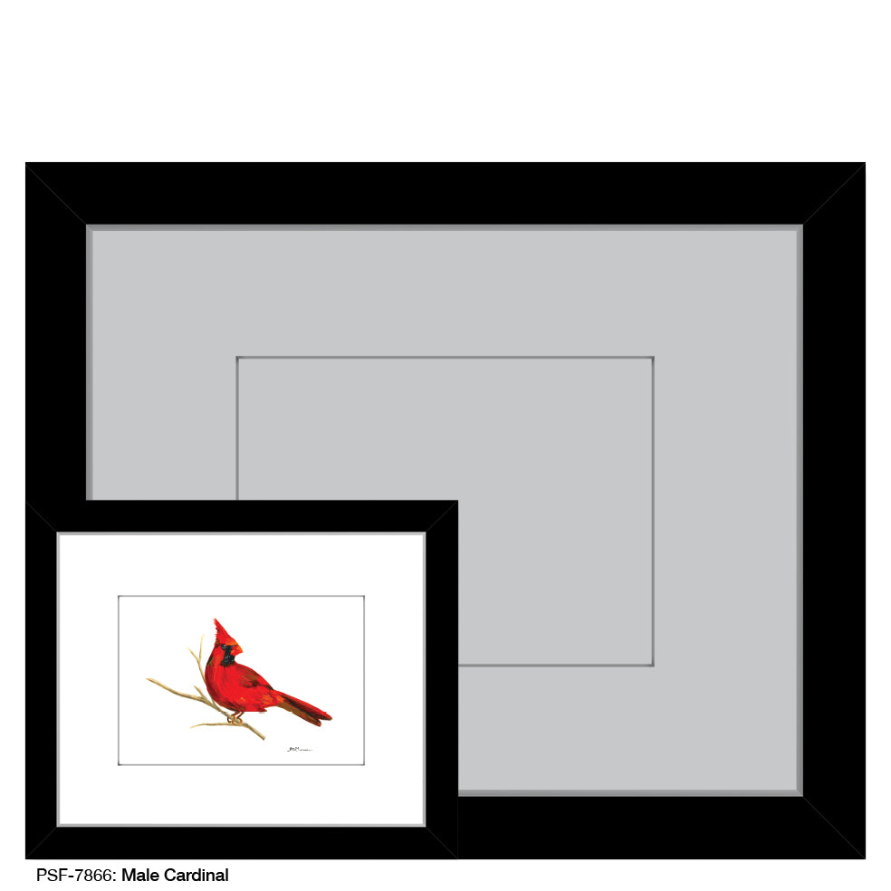 Male Cardinal, Print (#7866) - Printed Canvas
