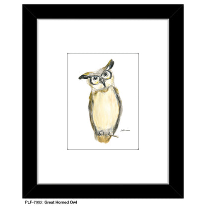 Great Horned Owl, Print (#7992) - Printed Canvas
