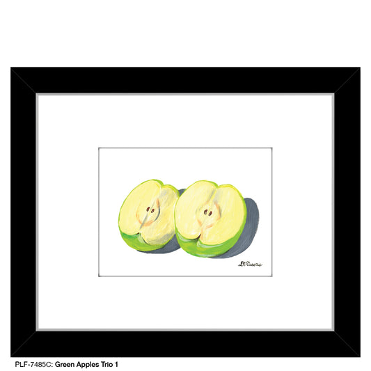 Green Apples Trio C, Print (#7485C) - Printed Canvas