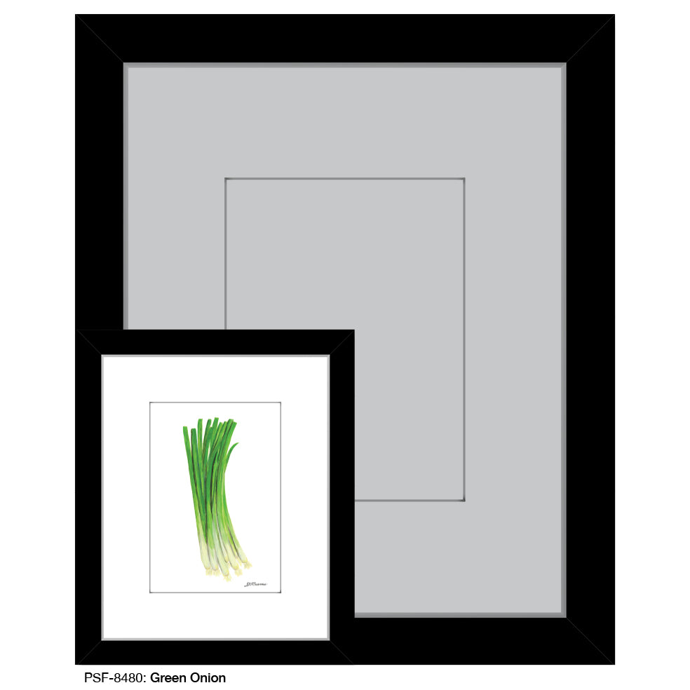 Green Onion, Print (#8480B), Print Matted, www.printedcanvas.com