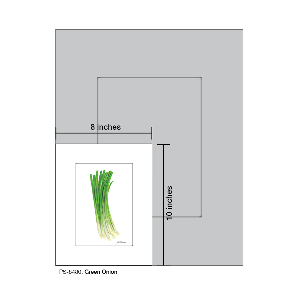 Green Onion, Print (#8480B), Print Matted, www.printedcanvas.com