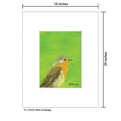 Hint of Orange, Print (#7692D), Printe Matted, www.printedcanvas.com