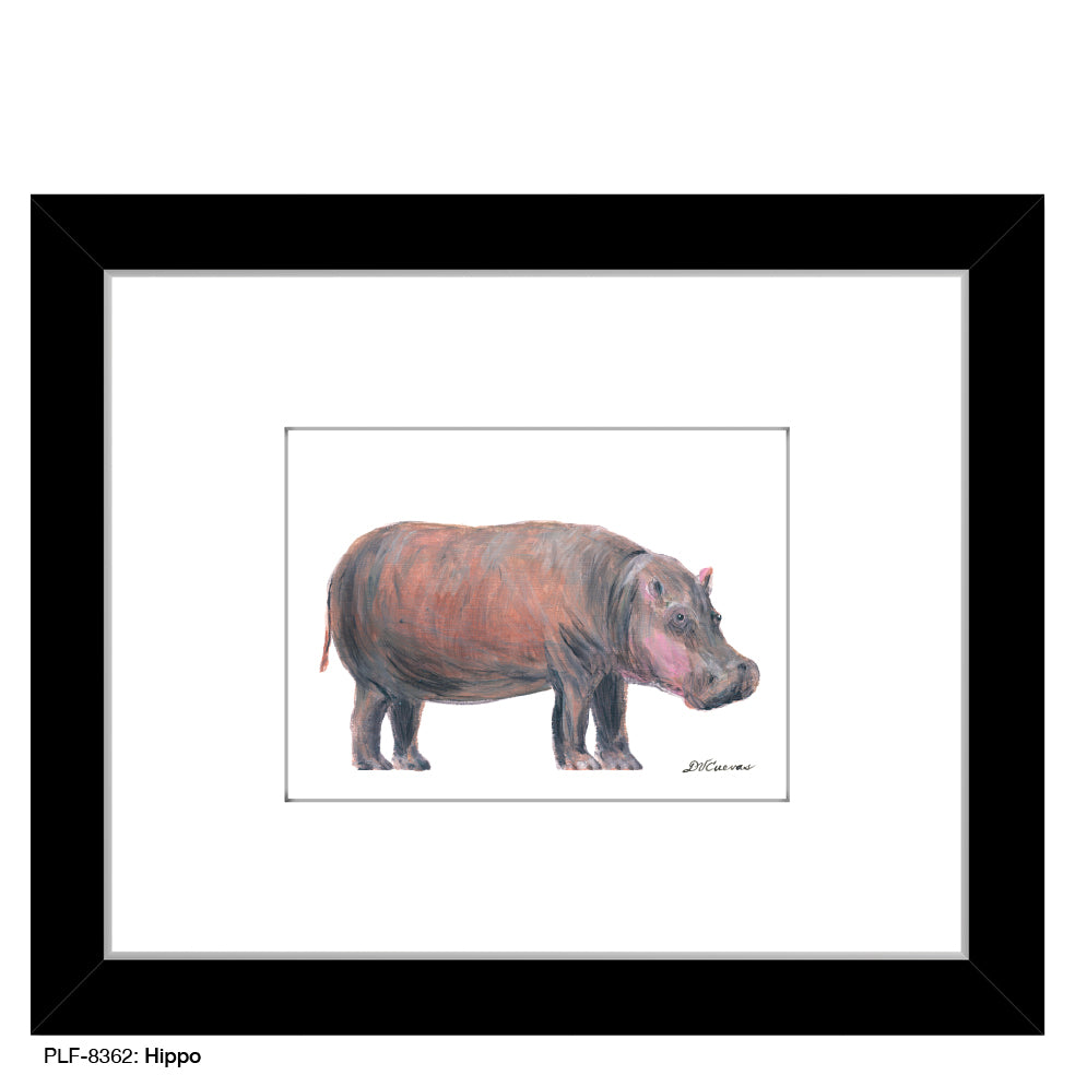 Hippo, Print (#8362B), Print Matted, www.printedcanvas.com