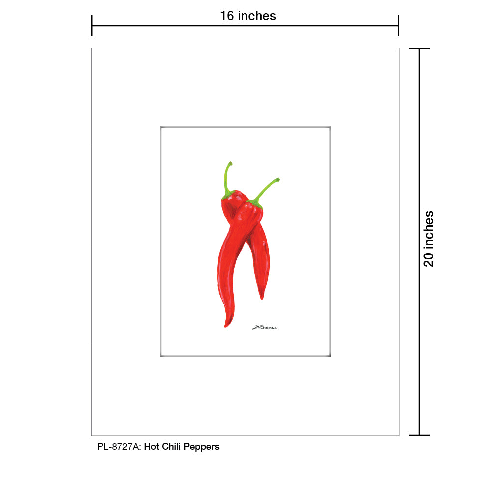 Hot Chili Peppers, Print (#8727A), Printe Matted, www.printedcanvas.com