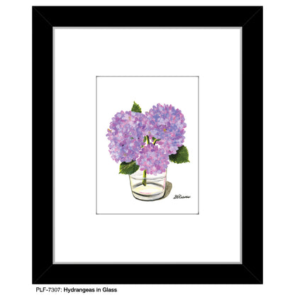 Hydrangeas In Glass, Print (#7307) - Printed Canvas